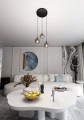 Lampa wisząca Cosmo 3 BL PREMIUM Grafitowe klosze 3