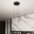 Lampa wisząca Cosmo 3 BL PREMIUM Grafitowe klosze 6