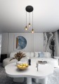 Lampa wisząca Cosmo 3 BL PREMIUM Miodowe klosze 3
