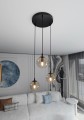 Lampa wisząca Cosmo 3 BL PREMIUM Miodowe klosze 4