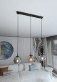Lampa wisząca Cosmo 3 BL MIX różnobarwne klosze 4