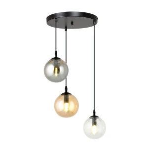 Lampa wisząca Cosmo 3 BL PREMIUM Mix kolorów kloszy
