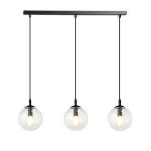 Lampa wisząca Cosmo 3 BL Transparent przeźroczyste klosze