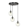 Lampa wisząca Cosmo 3 BL PREMIUM Transparent Przezroczyste klosze 1