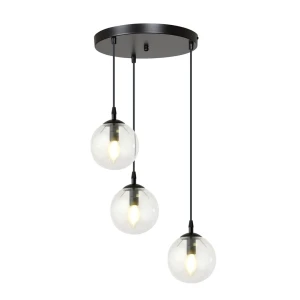 Lampa wisząca Cosmo 3 BL PREMIUM Transparent Przezroczyste klosze