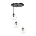 Lampa wisząca Cosmo 3 BL PREMIUM Transparent Przezroczyste klosze 2