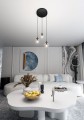 Lampa wisząca Cosmo 3 BL PREMIUM Transparent Przezroczyste klosze 3