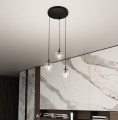 Lampa wisząca Cosmo 3 BL PREMIUM Transparent Przezroczyste klosze 6