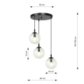 Lampa wisząca Cosmo 3 BL PREMIUM Transparent Przezroczyste klosze 8
