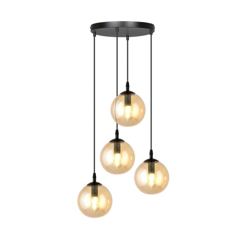Lampa wisząca Cosmo 4 BL Premium Miodowe klosze