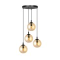 Lampa wisząca Cosmo 4 BL Premium Miodowe klosze 2