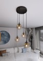 Lampa wisząca Cosmo 4 BL Premium Miodowe klosze 4