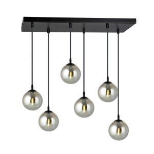 Lampa wisząca Cosmo 6 BL Grafitowe klosze