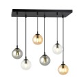 Lampa wisząca Cosmo 6 BL MIX1 różnobarwne klosze 1