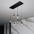 Lampa wisząca Cosmo 6 BL MIX1 różnobarwne klosze 5