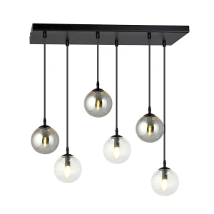 Lampa wisząca Cosmo 6 BL MIX2 różnobarwne klosze