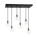Lampa wisząca Cosmo 6 BL Transparent przeźroczyste klosze 2