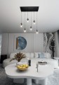 Lampa wisząca Cosmo 6 BL Transparent przeźroczyste klosze 3