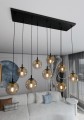 Lampa wisząca Cosmo 9 BL Miodowe klosze 4