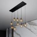 Lampa wisząca Cosmo 9 BL Miodowe klosze 5