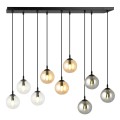 Lampa wisząca Cosmo 9 BL MIX1 różnobarwne klosze 1