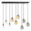 Lampa wisząca Cosmo 9 BL MIX1 różnobarwne klosze 2