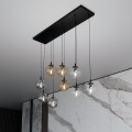 Lampa wisząca Cosmo 9 BL MIX1 różnobarwne klosze 5