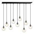 Lampa wisząca Cosmo 9 BL Transparent przeźroczyste klosze 1