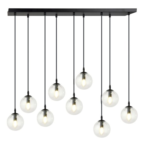 Lampa wisząca Cosmo 9 BL Transparent przeźroczyste klosze