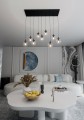 Lampa wisząca Cosmo 9 BL Transparent przeźroczyste klosze 3