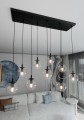 Lampa wisząca Cosmo 9 BL Transparent przeźroczyste klosze 4