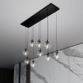 Lampa wisząca Cosmo 9 BL Transparent przeźroczyste klosze 5