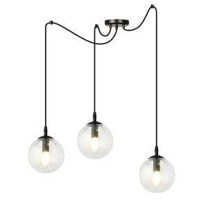 Lampa wisząca Gigi 3 BL Transparent przeźroczyste klosze
