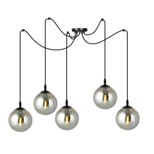 Lampa wisząca Gigi 5 BL Grafit grafitowe klosze