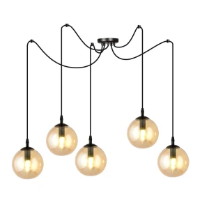 Lampa wisząca Gigi 5 BL miodowe klosze