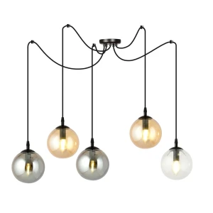 Lampa wisząca Gigi 5 BL Mix różnobarwne klosze