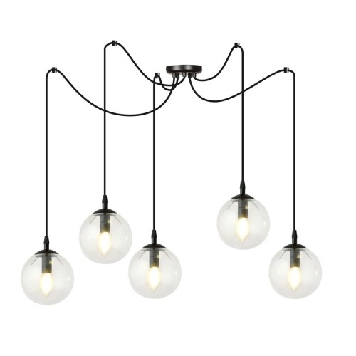 Lampa wisząca Gigi 5 BL Transparent przeźroczyste klosze