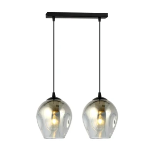 Lampa wisząca ISTAR 2 BL GRAFIT grafitowe klosze