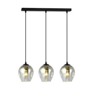 Lampa wisząca ISTAR 3 BL GRAFIT grafitowe klosze