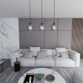 Lampa wisząca ISTAR 3 BL GRAFIT grafitowe klosze 4