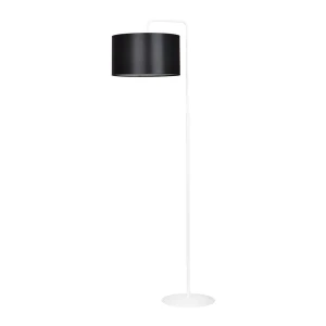 Lampa podłogowa Trapo LP1 WH Black biała z czarnym kloszem