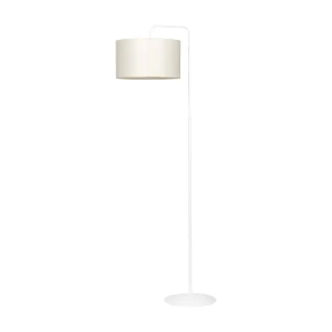 Lampa podłogowa Trapo LP1 WH Ecru biała z kloszem ecru