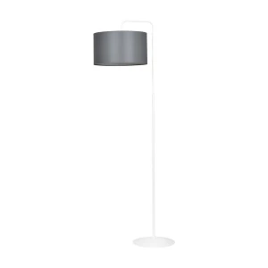 Lampa podłogowa Trapo LP1 WH Gray biała z szarym kloszem