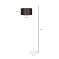 Lampa podłogowa Trapo LP1 WH Wenge biała z kloszem wenge 2