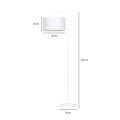Lampa podłogowa Trapo LP1 WH White biała z białym kloszem 4
