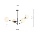 Lampa sufitowa Hunter 4 Black/Opal 7