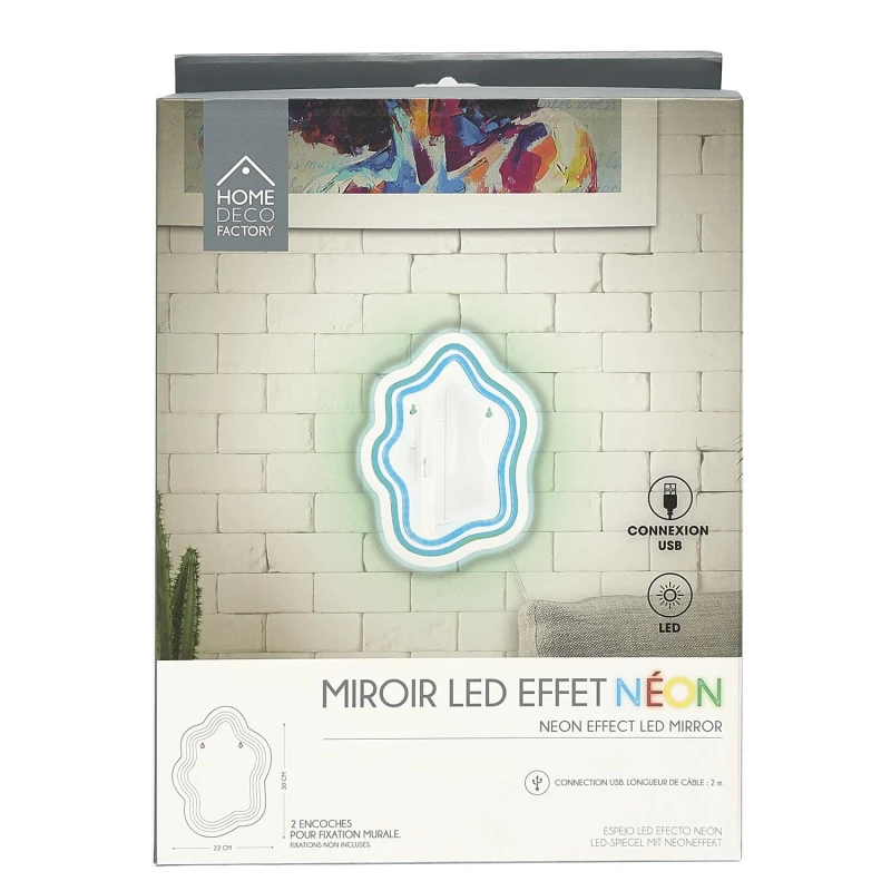 Lustro LED z neonowym oświetleniem 1