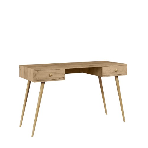 Biurko Meli 135 cm z szufladami Dąb Złoty