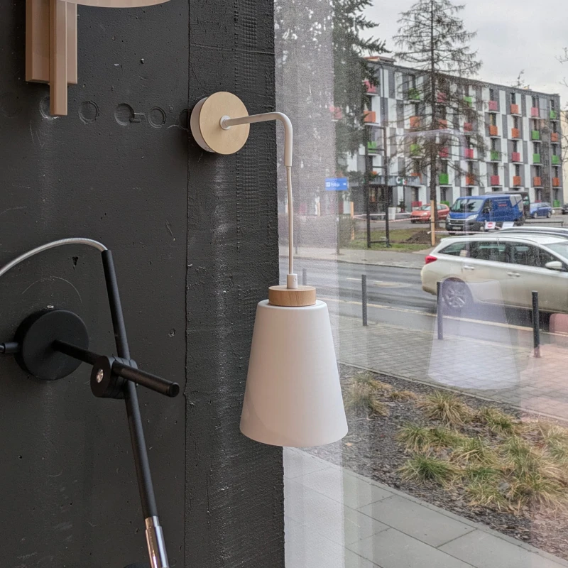 Kinkiet ścienny BOLERO K1 WHITE 443K1 biały z drewnem.jpg
