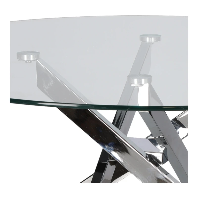 Stolik kawowy Amber 90cm transparentny/   chrom 8